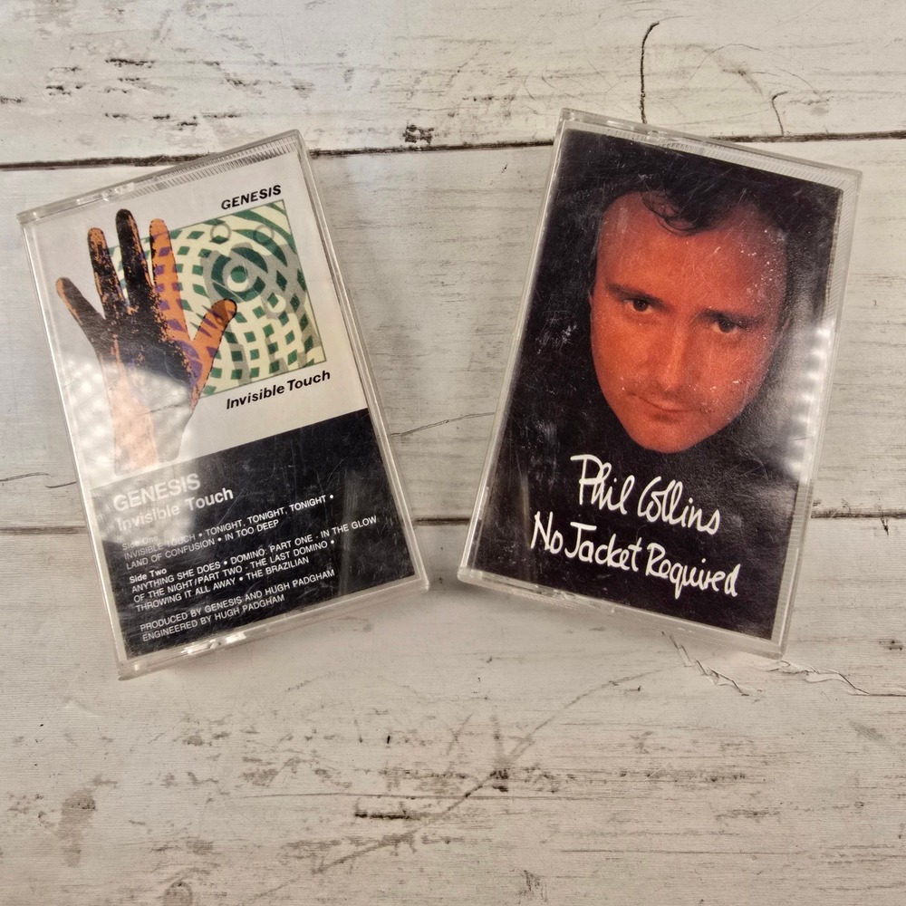 VGT Genesis Invisible Touch Phil Collins No Jacket Required Cassette Lot 80s